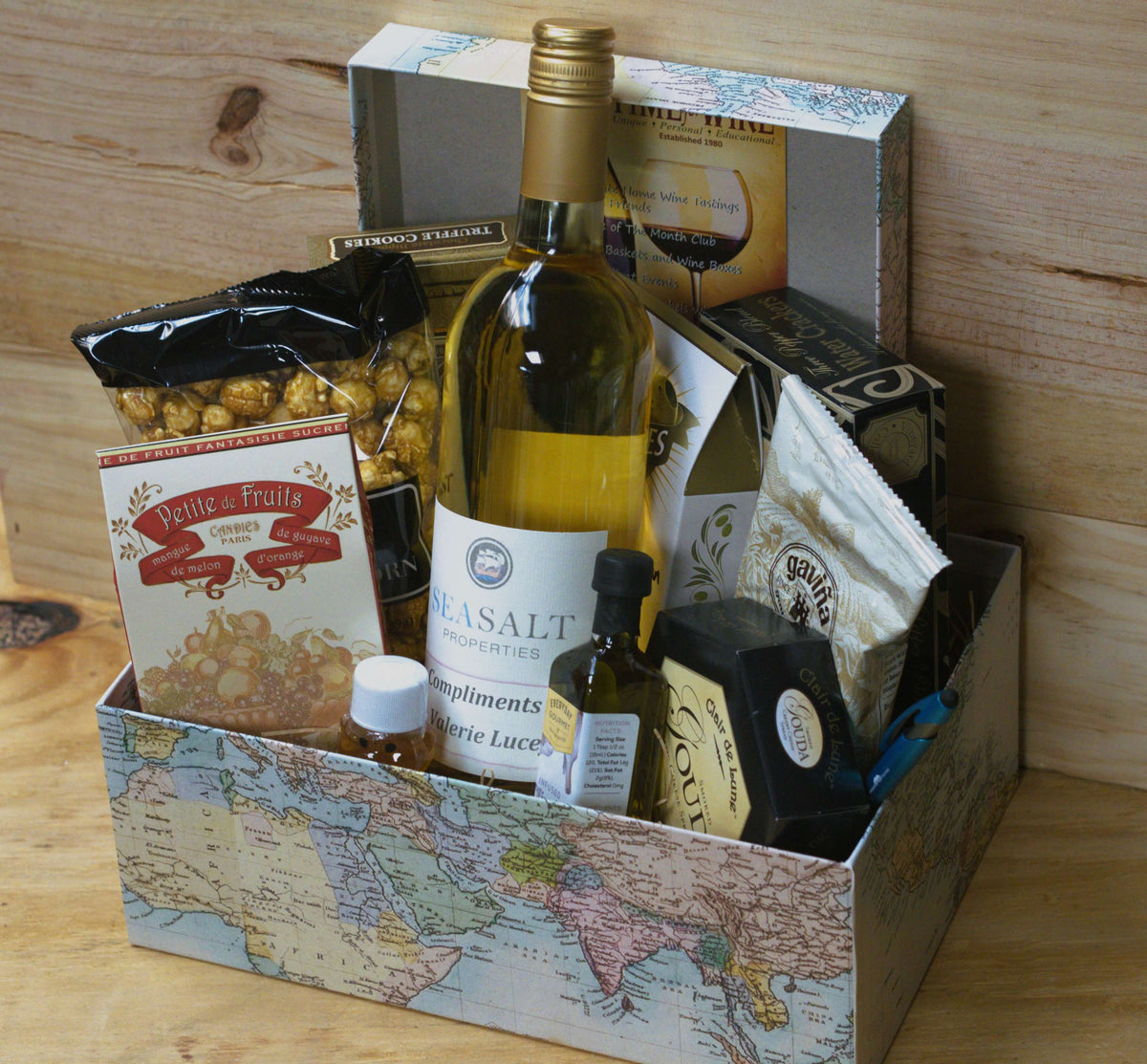 1-Bottle Wine Gift Basket – Gourmet Gift Box, Tampa