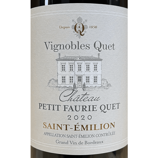 2020 Chateau Petit Faurie Quet St Emilion - Red