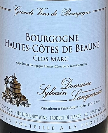 2022 Domaine Sylvain Langoureau Clos Marc Burgundy Pinot Noir