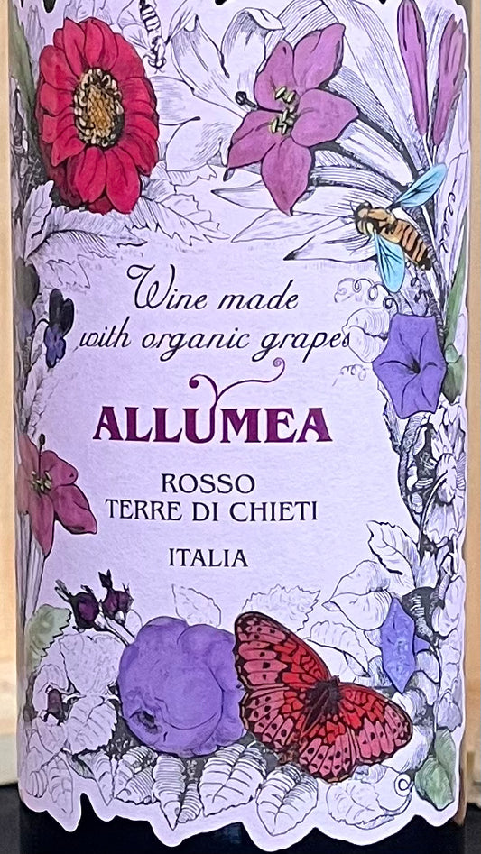 2021 Allumea Organic Rosso Terre di Chieti Montepulciano d’Abruzzo.