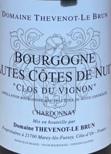 2021 - Clos du Vignon - Hautes Cotes de Nuits - Domaine Thevenot-le Brun & Fils - Chardonnay
